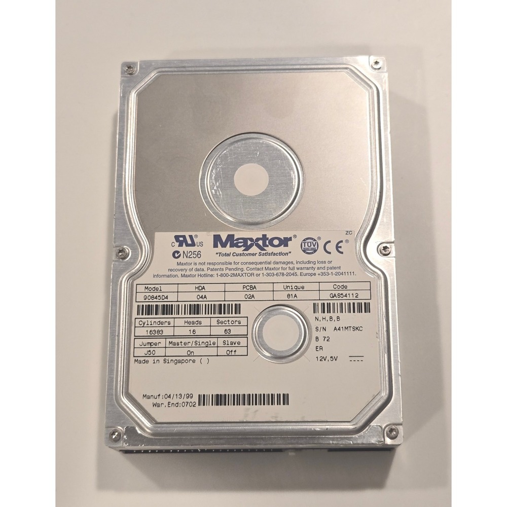 Vintage‎ Maxtor 4.3 GB IDE Hard Drive